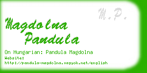 magdolna pandula business card